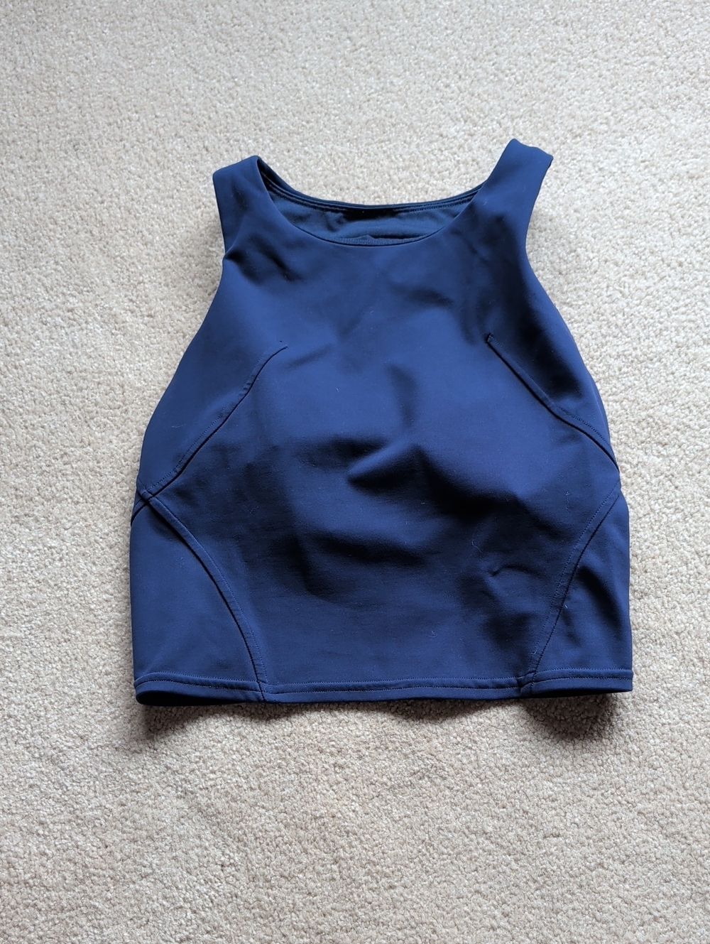 lululemon athletica Invigorate Navy High-Neck Cropped Tank Size 4